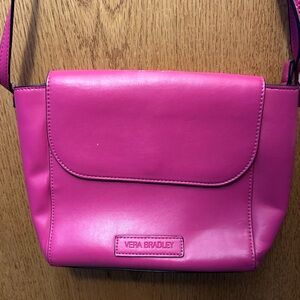 Vera Bradley Pink Faux Leather Crossbody Purse